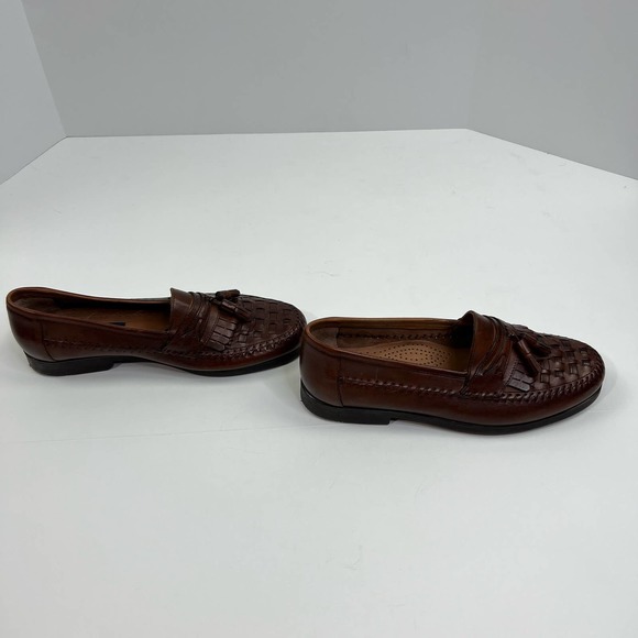 Giorgio Brutini Brown Leather Tassel Slip On Loafers Mens Size 10 D - Picture 4 of 13